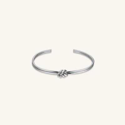 Rosefield Jewellery Pulsera rígida nudo en plata y acero inoxidable JBSKS-J1062