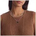 Calvin Klein Ladies Faceted Black Heart Stainless Steel Double Necklace 35000999 - vista alternativa 2
