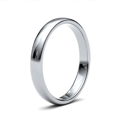 James Moore Wedding Rings | 18ct White Gold | 2.5mm | Medium | Premium Court | AG_2.5LMP-18W