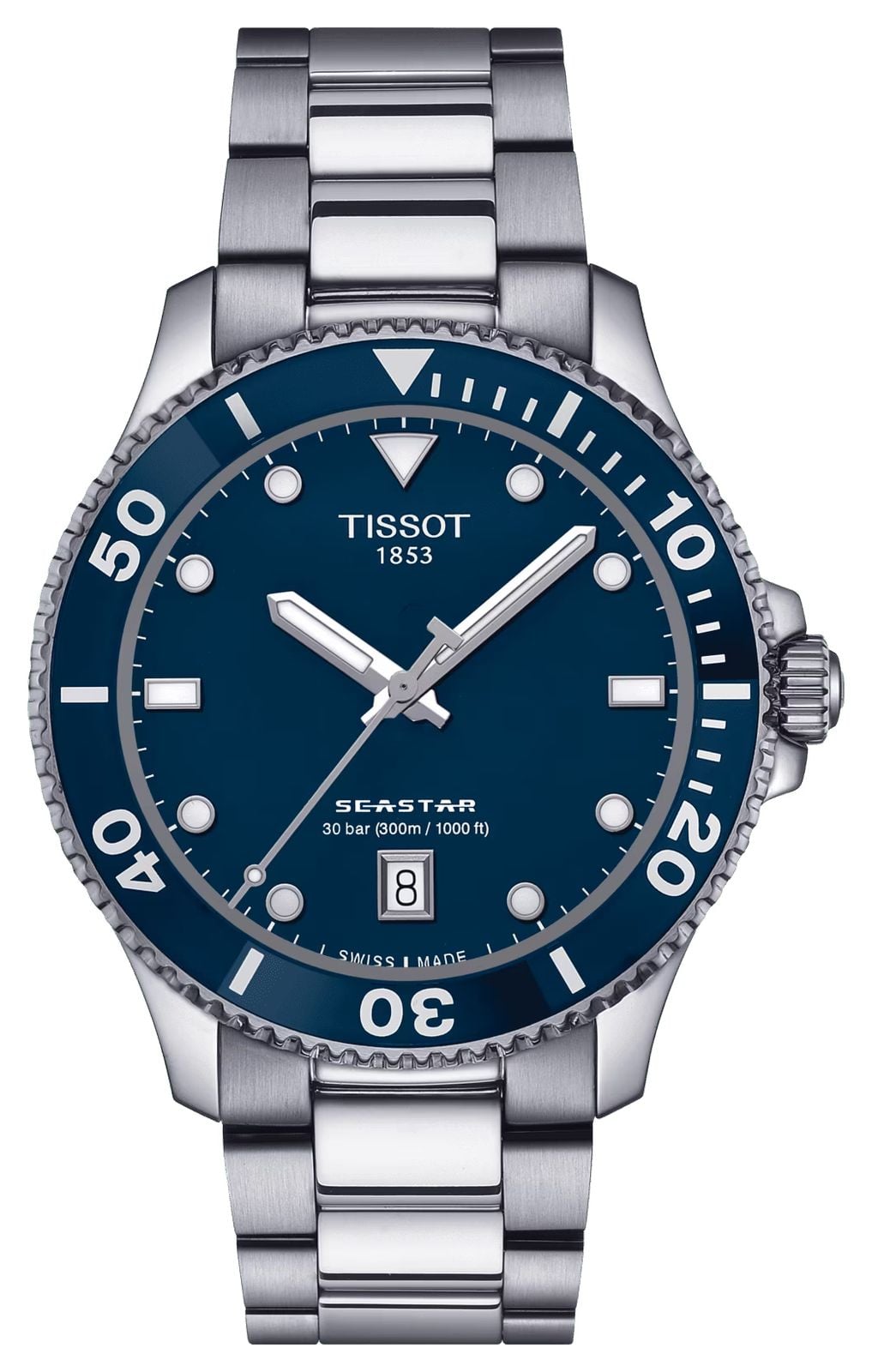 Tissot Seastar 1000 | 40mm | cadran bleu | bracelet montre