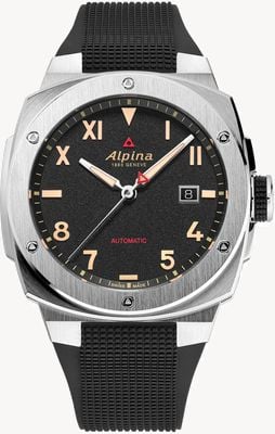 Alpina Alpiner Extreme Automatic California (41mm) Black Textured Dial / Black Rubber Strap AL-525BB4AE6