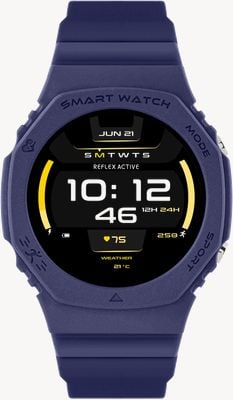 Reflex Active Sport-Multifunktions-Smartwatch der Serie 26 (42 mm), digitales Zifferblatt / blaues Silikon RA26-2181