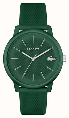 Lacoste Masculino 12.12 | mostrador verde | pulseira de silicone verde 2011238
