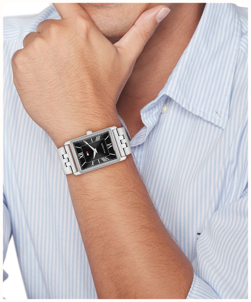 Tommy Hilfiger Ben Stainless Steel Black Dial Watch 1710773 - 备用视图 4