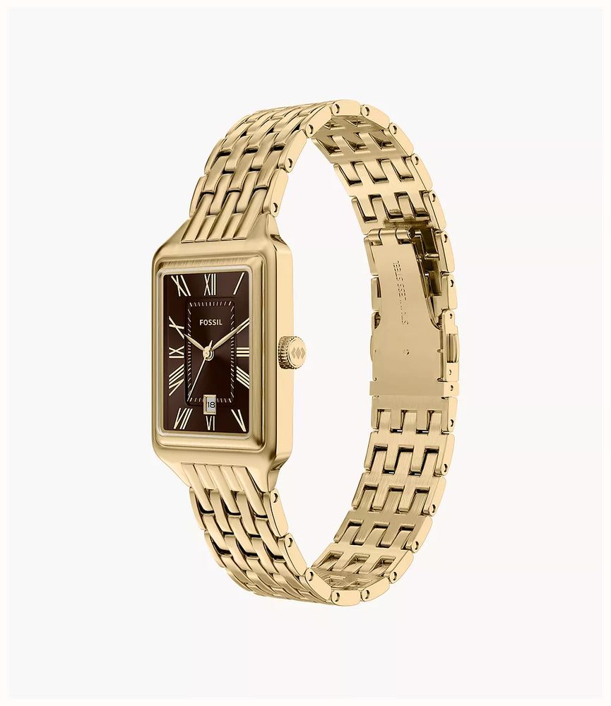 Fossil Raquel (23mm) Brown Dial / Gold PVD Stainless Steel Bracelet ES5434 ES5540 - альтернативный вид 2