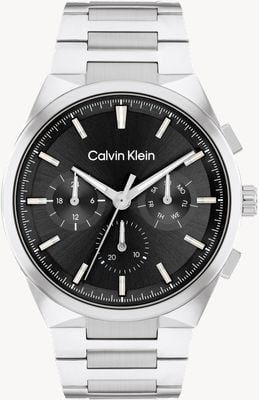 Calvin Klein Men's Distinguish (44mm) Black Dial / Stainless Steel Bracelet 25200459