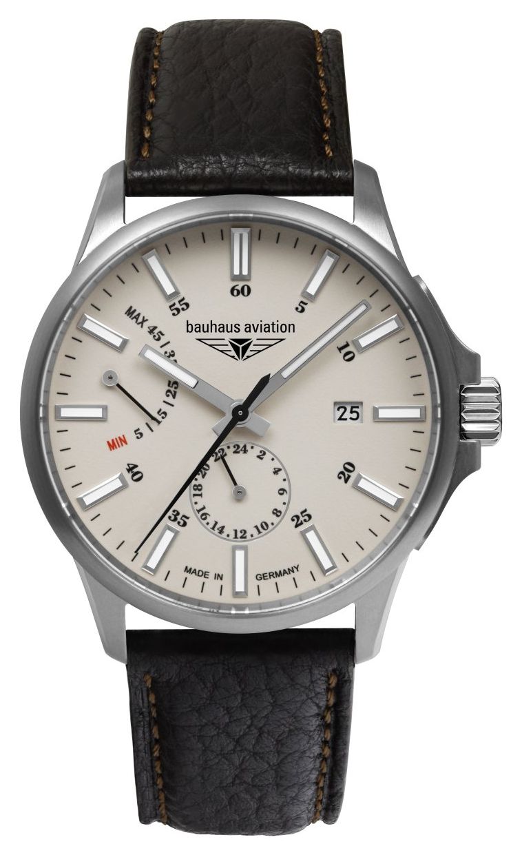 Bauhaus Aviation en titane automatique Ã  rÃ©serve de montre