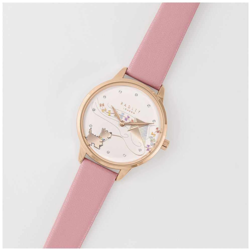 Radley Essex Road Pink Dog Dial Pink Leather Strap RY21604 James Moore Co. Jewellers of Distinction Since 1997 in Kenilworth Warwickshire