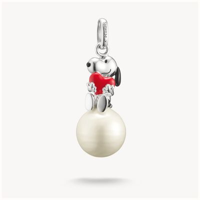 Thomas Sabo x PEANUTS Snoopy Pendant With Heart On Pearl - Connect PE991-664-14