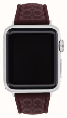 Coach Apple Watch Armband (38/40/41 mm) bordeauxrotes Silikonarmband 14700320