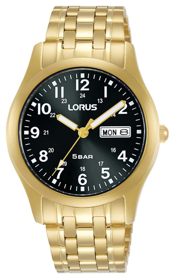 Lorus Classique jour/date (38 mm) cadran soleillÃ© noir / montre