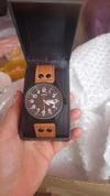 Customer picture of Limit Men's Brown PU Leather Strap Black Dial 5492.01