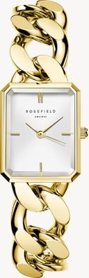 Rosefield Studio Edition - Octagon XS (19.5mm) White Dial / Gold-Plated Stainless Steel Bracelet SWGSG-O55