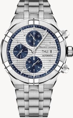 Maurice Lacroix Aikon cronógrafo automático día/fecha (44 mm) esfera plateada/acero inoxidable AI6038-SS002-131-1
