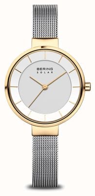 Bering Reloj solar para mujer dorado / plateado 14631-024
