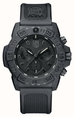 Luminox Navy seal 3580 chronographe noir/noir avec bracelet pu XS.3581.BO