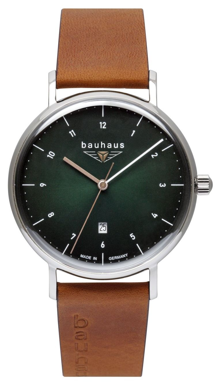 Bauhaus Quartz classique (41 mm) cadran vert / bracelet en montre