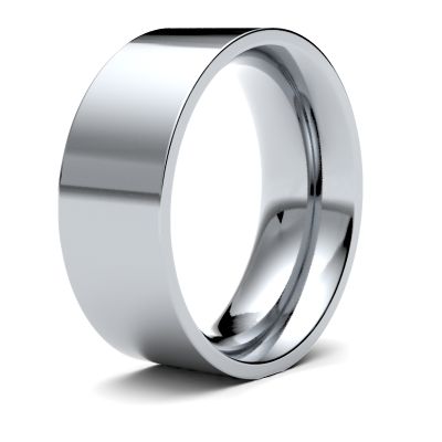 James Moore Wedding Rings | Platinum | 8mm | Heavy | Flat Court | AG_8LHE-PT