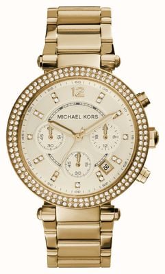 Michael Kors Reloj Parker de acero inoxidable en tono dorado. MK5354