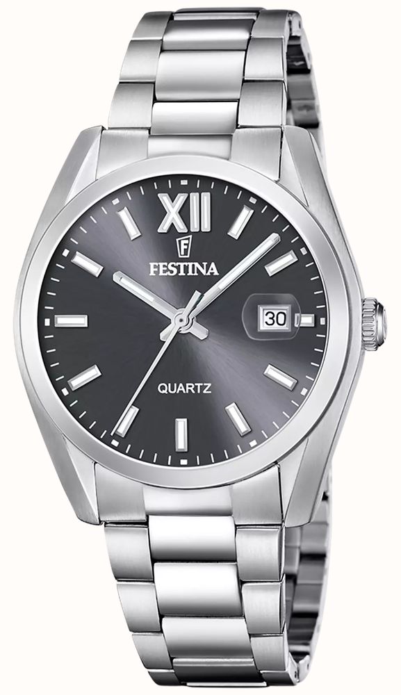 Festina Acero Clasico (40mm) Grey Dial Stainless Steel Bracelet