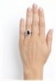 James Moore & Co Pre-Owned 1.10ct Natural Diamonds & 2.50ct Royal Blue Sapphire 18ct Yellow Gold Platinum Head Halo Ring J18130 - alternate view 4