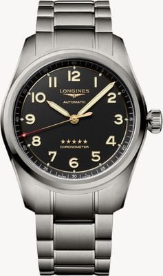 LONGINES Spirit Titanium (42mm) Anthrazit Zifferblatt / Titan Armband L38111536