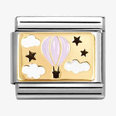 Nomination Classic Pink Hot Air Balloon 18ct Gold Charm 030289/16