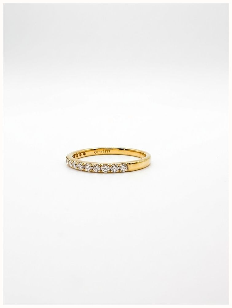James Moore & Co 0.27ct Round Brilliant Natural Diamond 18ct Yellow Gold Half Eternity Ring E42264-27 - autre vue 2