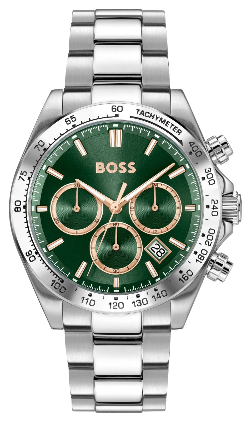 BOSS Chronographe Hero 2.0 (44 mm) cadran vert / bracelet en montre