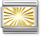 Nomination Classic ENGRAVED SIGNS in Stainless Steel with Bonded Yellow Gold Charm 030121/56