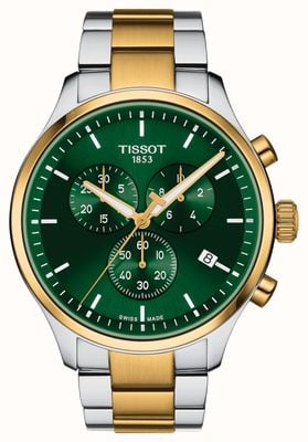 Tissot Chrono XL Classic (45mm) Deep Green Dial / Two-Tone Stainless Steel Bracelet T1166172209100