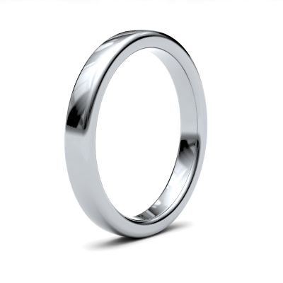 James Moore Wedding Rings | Palladium | 2.5mm | Heavy | Soft Court | AG_2.5LHS-PD