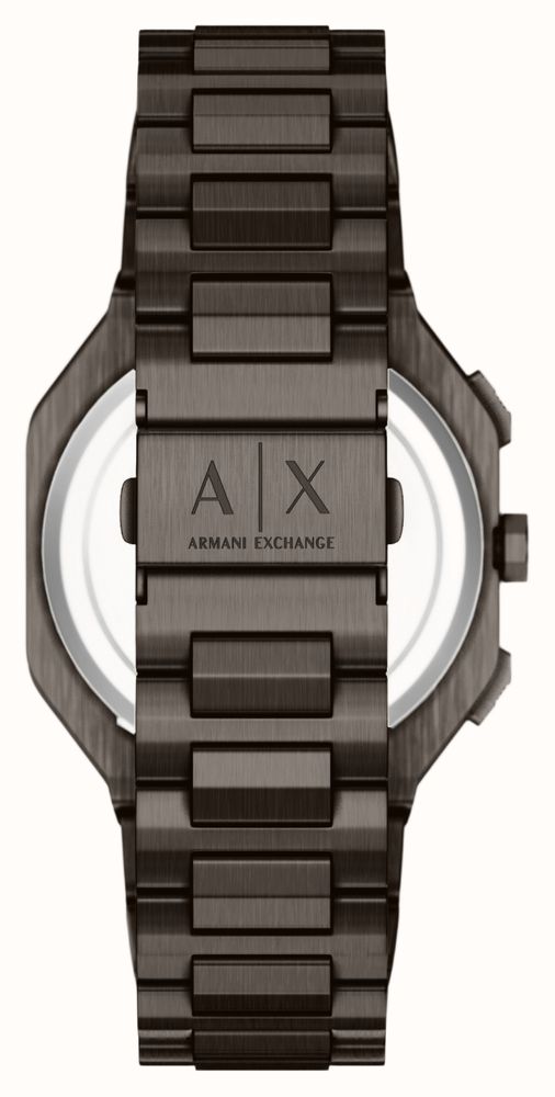 Armani Exchange Dual-Time Quartz (40mm) Black Dial / Black PVD Stainless Steel Bracelet AX1479 - vue alternative 4