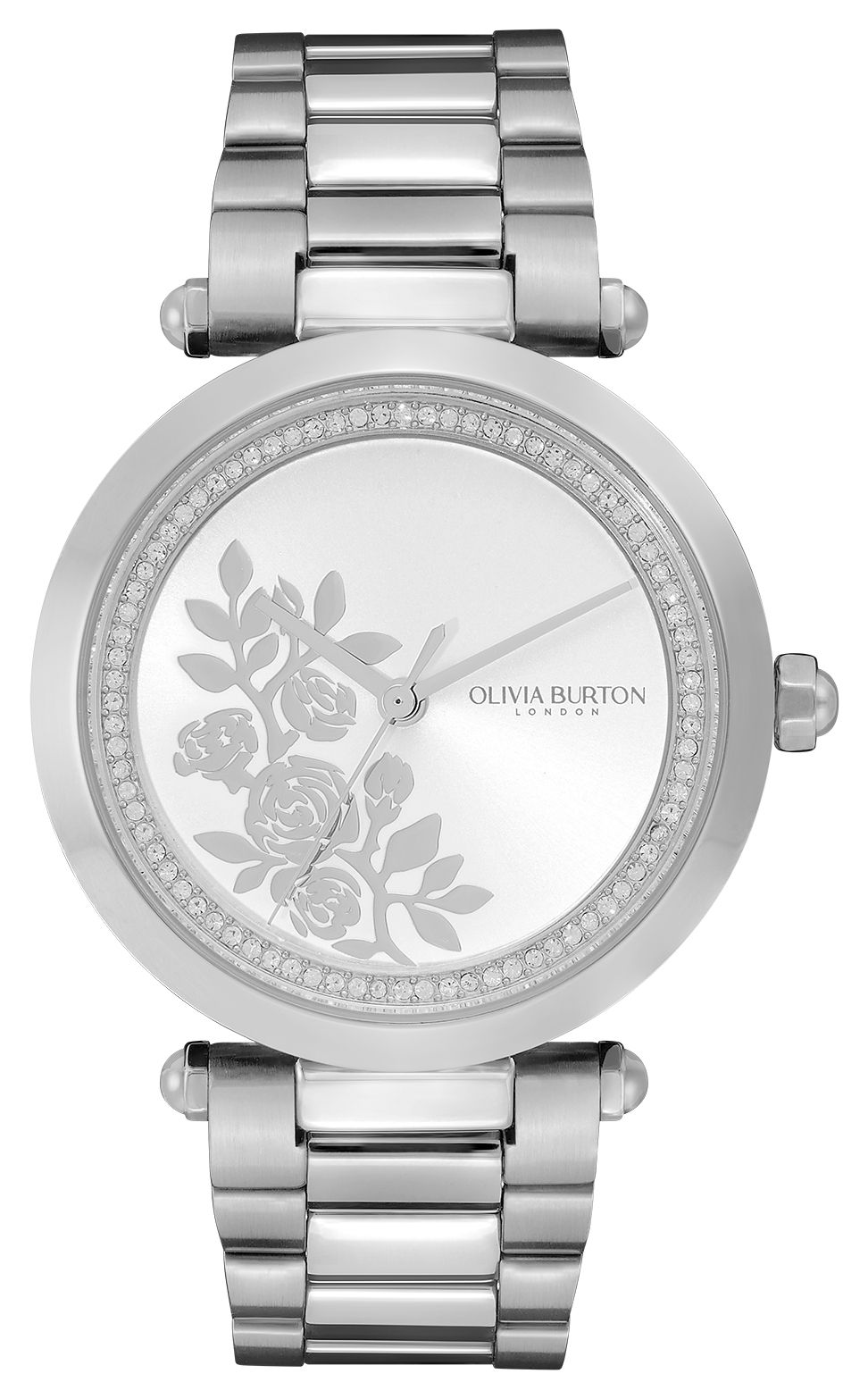 Olivia Burton Signature | cadran floral argentÃ© | bracelet montre