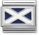 Nomination Classic Scotland Flag Enamel Sterling Silver & Steel Charm 330207/01