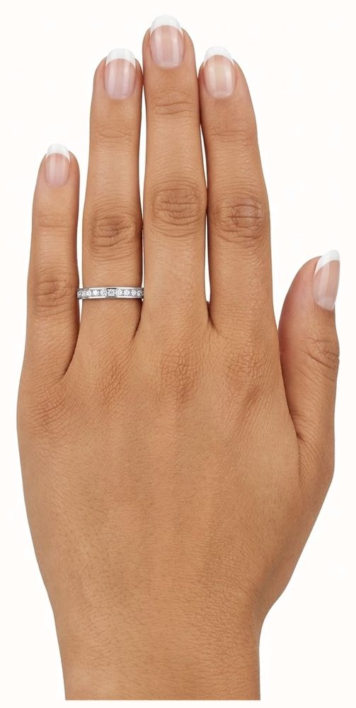 0.20ct Round Brilliant Natural Diamond 9ct White Gold Half Eternity Ring XYR11542 - 备用视图 4