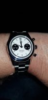 Customer picture of HTD Hesagraph Cannoli Bi-Compax Chronograph (39mm) Ivory Dial / Stainless Steel BH9 Bracelet H19F25C