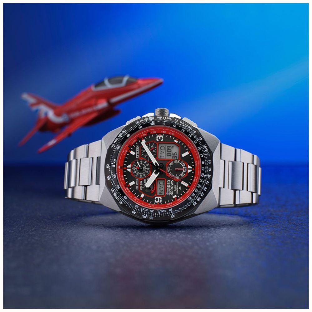 Citizen Red Arrows Limited Edition Radio Controlled Skyhawk At Eco Drive Jy8126 51e First 7329