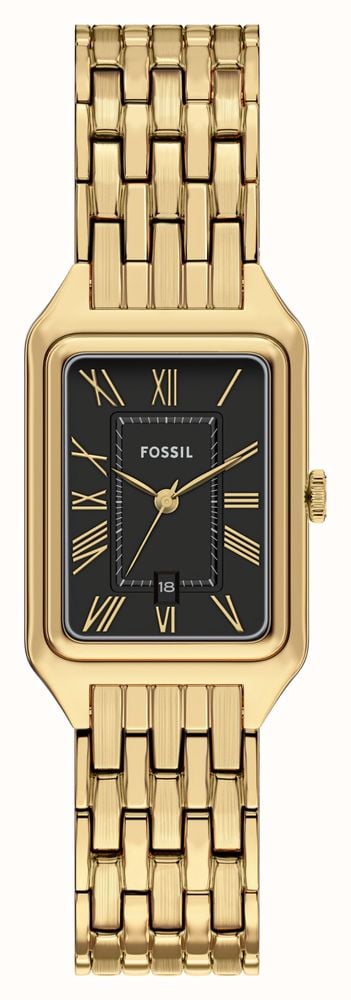 Fossil Raquel (23mm) Black Dial Gold PVD Stainless Steel