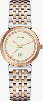 RADO Montre Florence quartz (30 mm) cadran champagne / bracelet en acier inoxydable bicolore R48913403