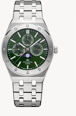 Continental Moonphase Multifunction (41mm) Green Dial / Stainless Steel Bracelet 21501-GM101950