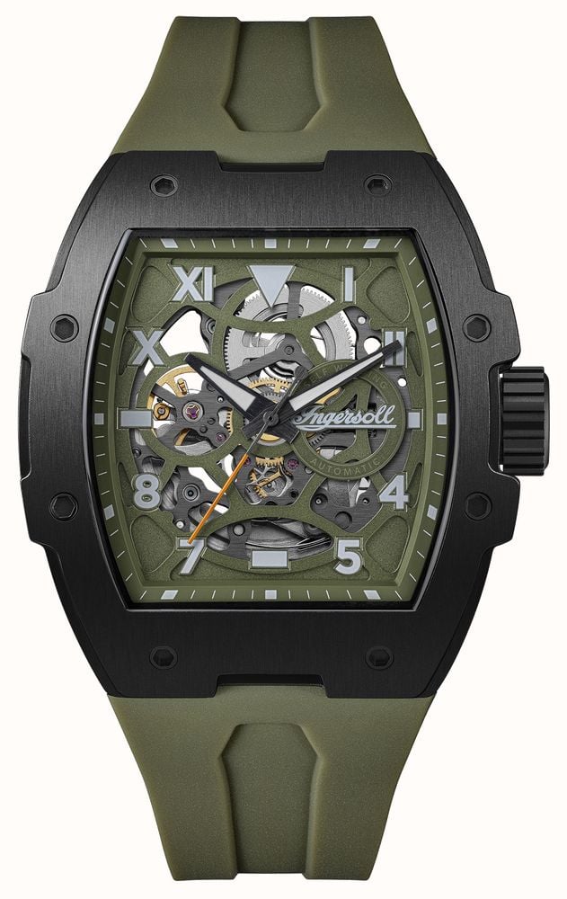 Ingersoll THE PLAY Automatic Green Skeleton Dial Green