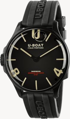 U-Boat Quadrante nero in pvd Darkmoon (44 mm) / cinturino in caucciù vulcanizzato nero 8464/D