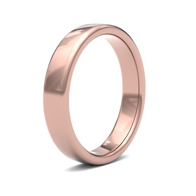 James Moore Wedding Ring | 9-karatowe różowe złoto | 4 mm | średni | miękki kort | ag_4lms-9r AG_4LMS-9R