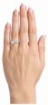 James Moore & Co 0.80ct Round Brilliant Natural Diamond 18ct White Gold Trilogy Ring J27779 - vista alternativa 4
