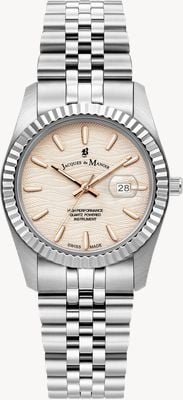 Jacques Du Manoir Inspiration Passion (34 mm), Champagner-Zifferblatt / Edelstahlarmband JWL01802