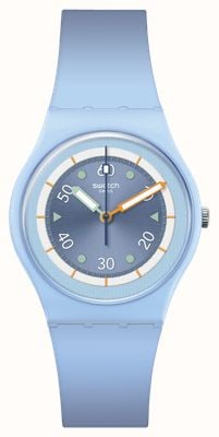 Swatch FROZEN WATERFALL (34mm) Blue Dial / Blue Silicone Strap SO31L100