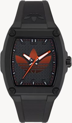 Adidas CITY TECH FIVE (44mm) Black Dial / Black Rubber Strap Watch AOFH25509