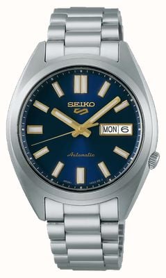 Seiko 5 paires de lunettes de soleil sport vintage dorées de la collection « bleu blazer » SRPL55K1