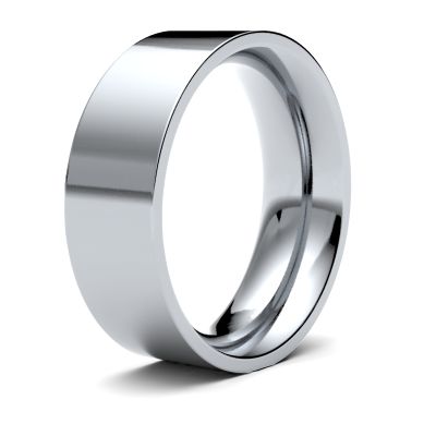 James Moore Wedding Rings | Palladium | 7mm | Heavy | Flat Court | AG_7GHE-PD